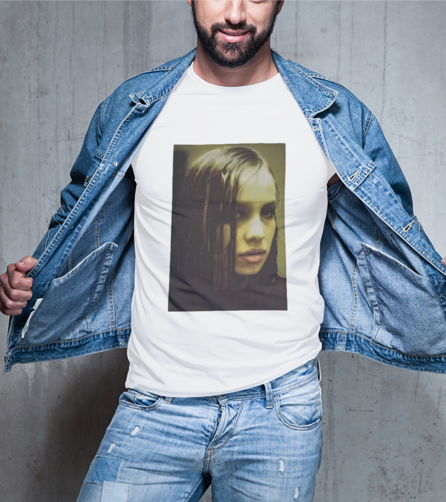 Raf Simons FW18 Christiane F Wet Hair Portrait Fashion T-Shirt