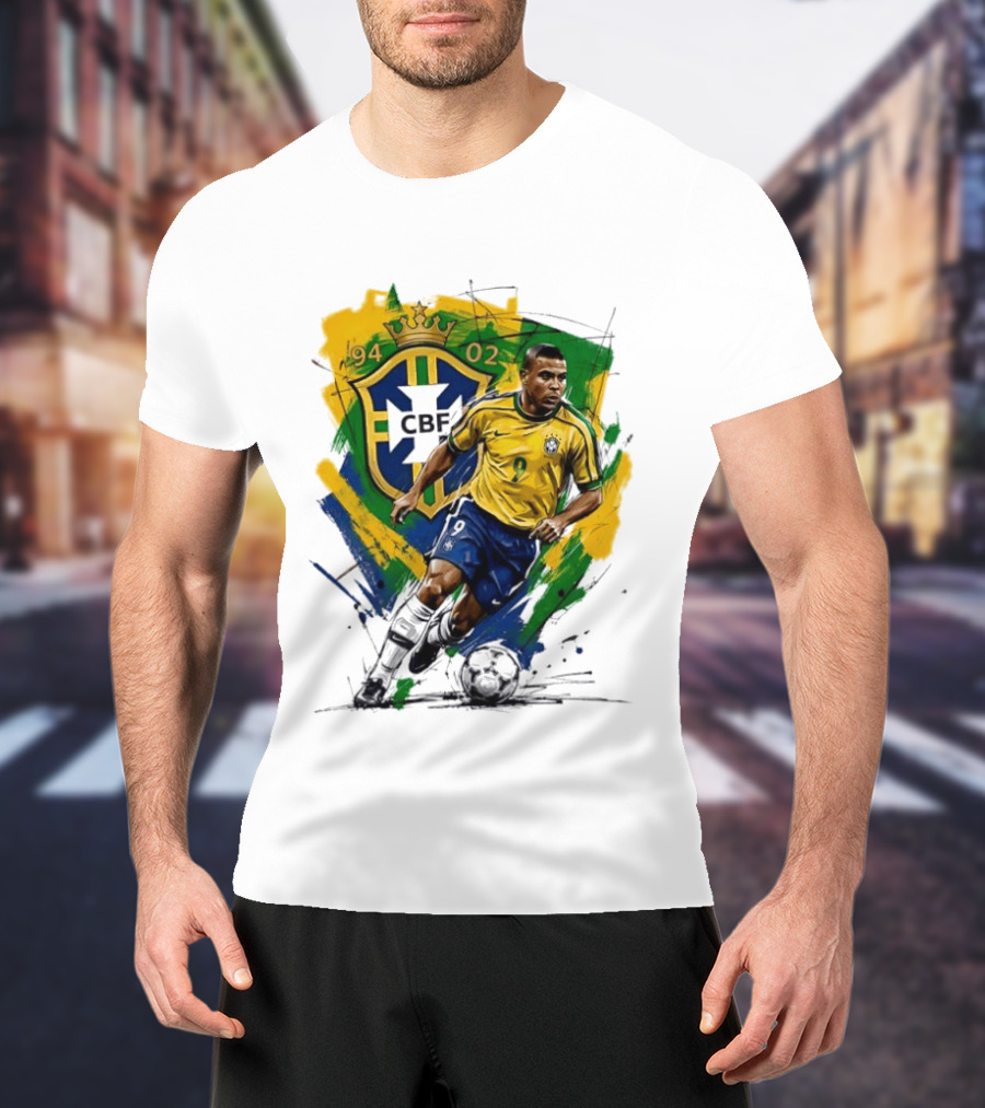 Ronaldo Nazario Brazil 1994 2002 CBF World Cup Legends T-Shirt