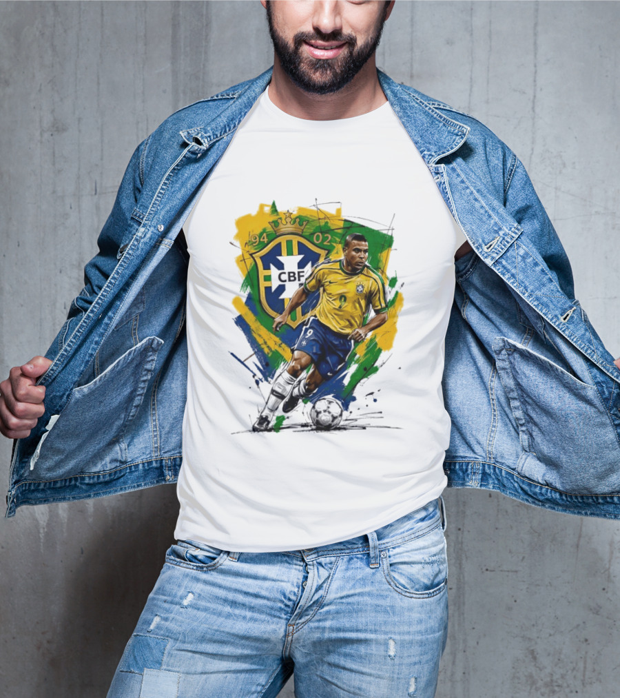 Ronaldo Nazario Brazil 1994 2002 CBF World Cup Legends T-Shirt