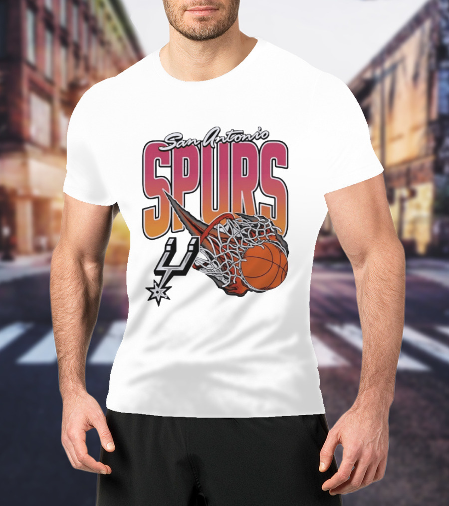 San Antonio Spurs Teal Basketball Explosion T-Shirt