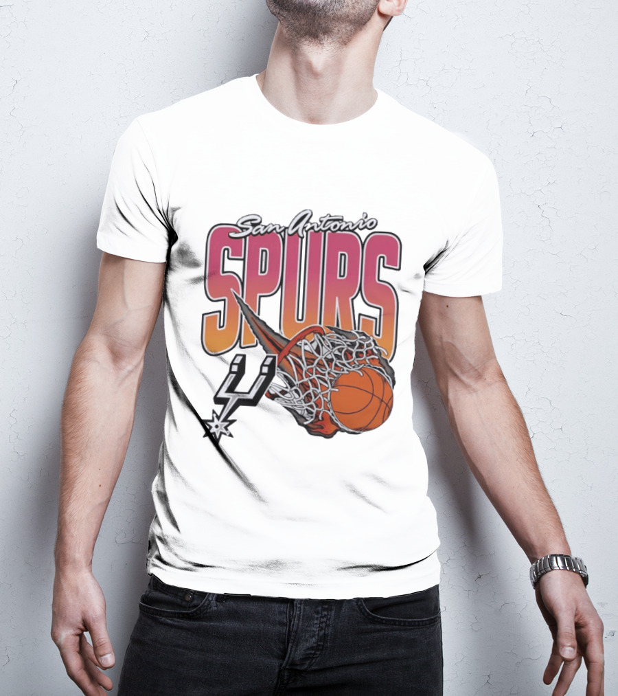 San Antonio Spurs Teal Basketball Explosion T-Shirt
