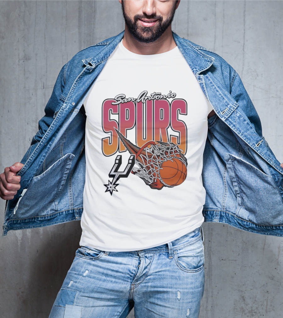 San Antonio Spurs Teal Basketball Explosion T-Shirt