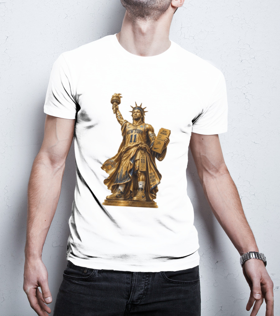 New York Knicks Jalen Brunson Statue Of Liberty Nike 11 Basketball Knicks T-Shirt