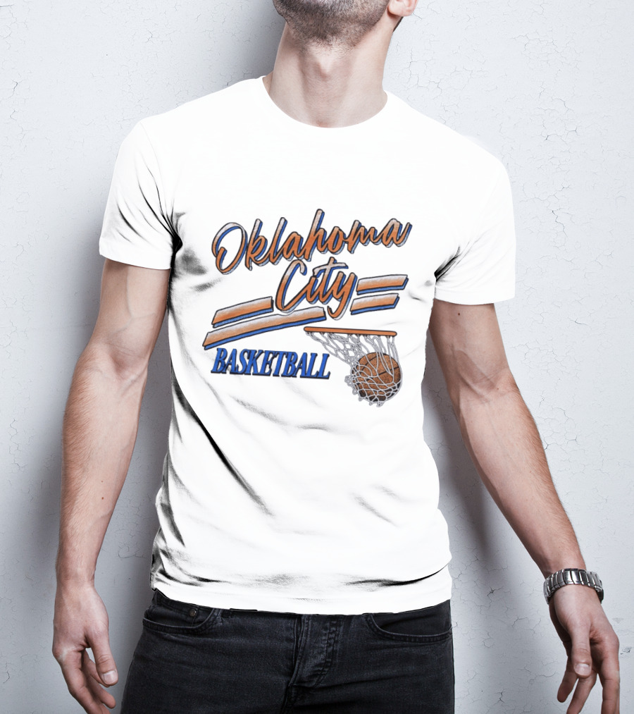 Oklahoma City Basketball Hoops And Net T-Shirt