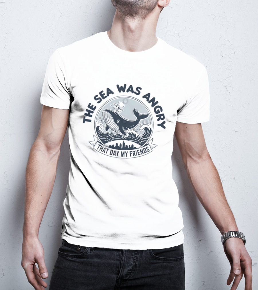 The Sea Was Angry That Day My Friends Seinfeld George Costanza Whale Golf T-Shirt