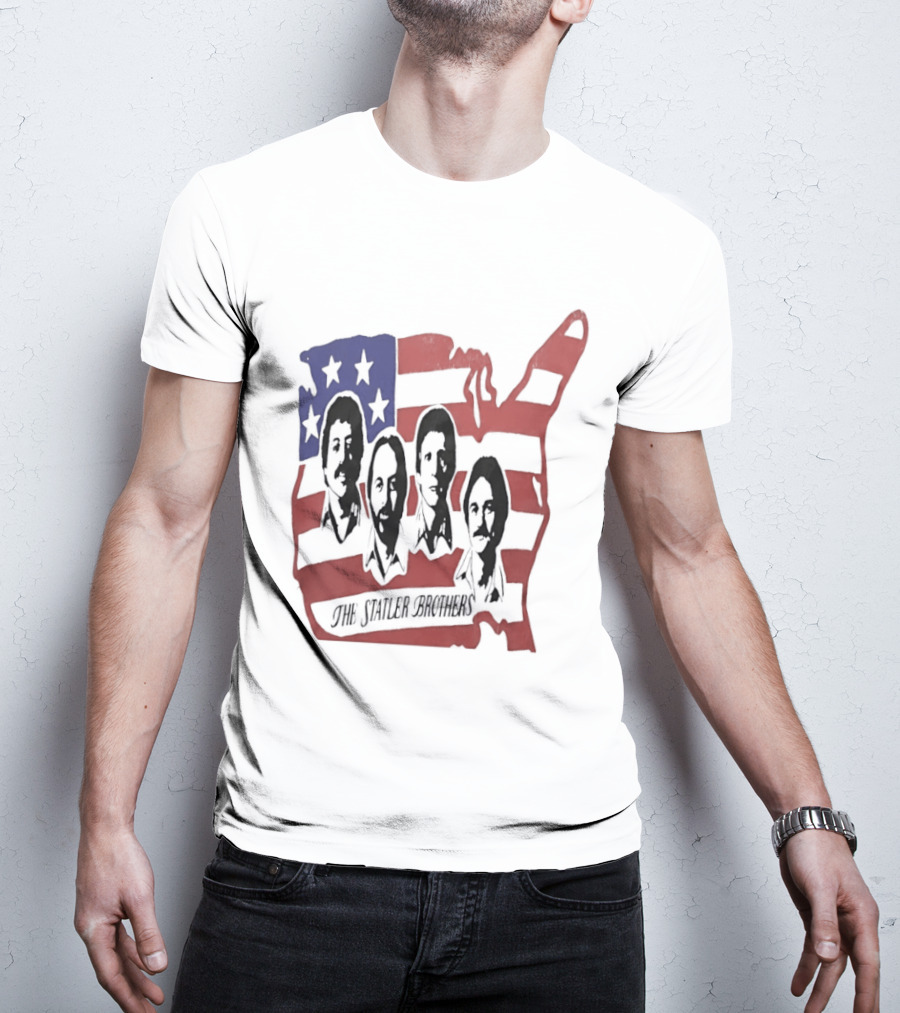 The Statler Brothers USA Map American Flag Country Music Band T-Shirt
