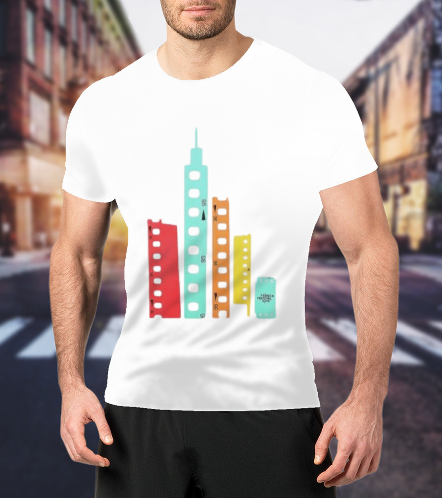 Tribeca Festival Kith 96 Film Reel Skyline New York City Architecture T-Shirt