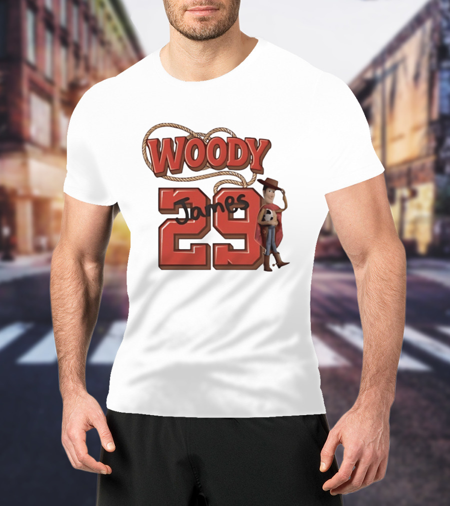 Woody James 29 Toy Story Sheriff Cowboy T-Shirt