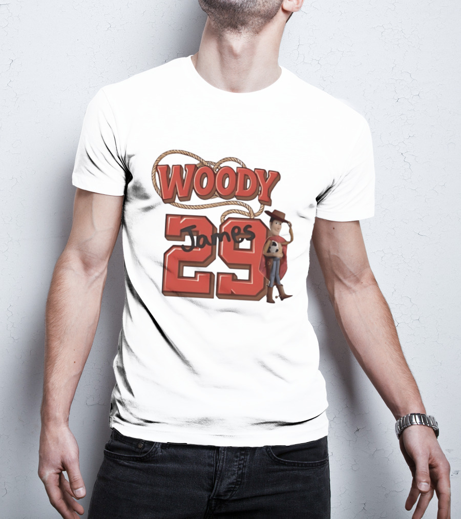 Woody James 29 Toy Story Sheriff Cowboy T-Shirt