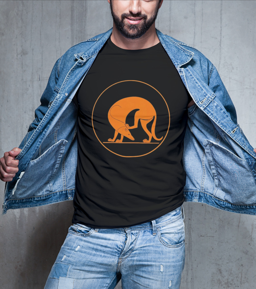 Ancient Greek Pottery Greyhound Dog Minimalist T-Shirt