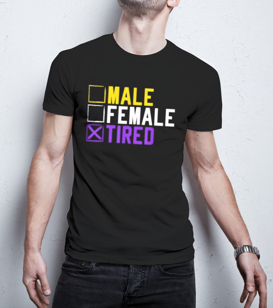 Asexual Transgender Non Binary Tired Gender Identity LGBT Pride T-Shirt