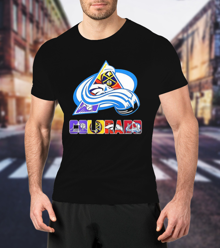 Colorado Avalanche Nuggets Broncos Rockies Sports Teams T-Shirt