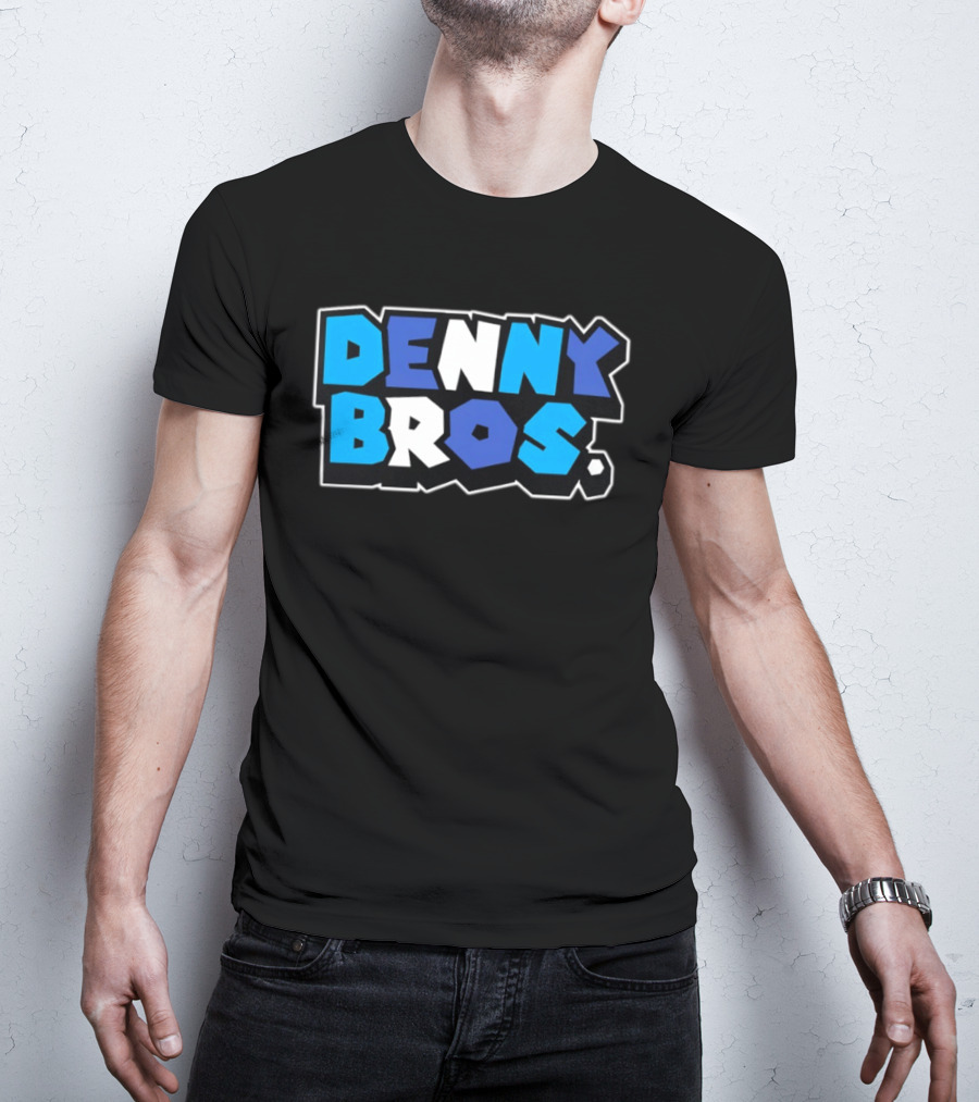 Denny Bros Bold Blue And White T-Shirt