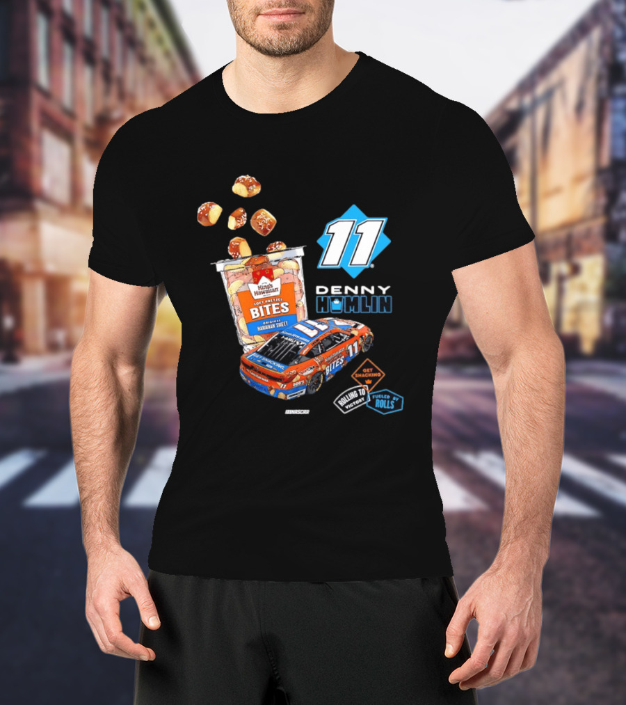 Denny Hamlin 11 Kings Hawaiian Soft Pretzel Bites Joe Gibbs Racing NASCAR T-Shirt
