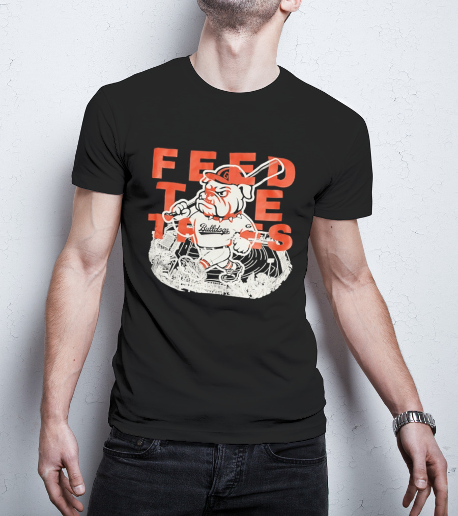 Feed The Tates Georgia Bulldogs Sanford Stadium Baseball T-Shirt