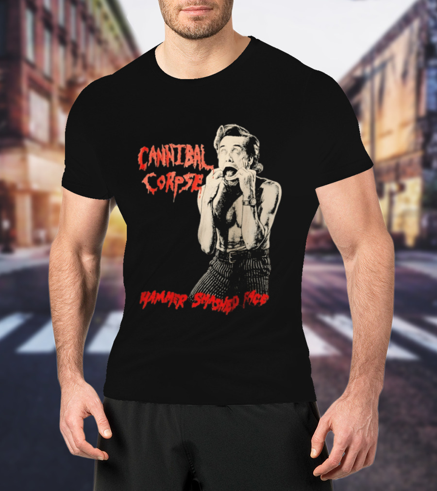 Cannibal Corpse Hammer Smashed Face Jim Carrey Ace Ventura Metal Music Band T-Shirt