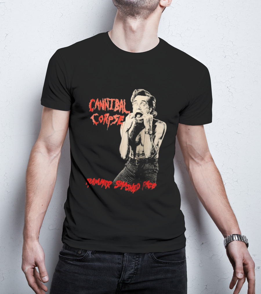 Cannibal Corpse Hammer Smashed Face Jim Carrey Ace Ventura Metal Music Band T-Shirt