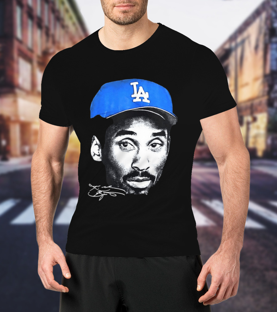 Kobe Bryant Iconic Los Angeles Dodgers LA Hat T-Shirt