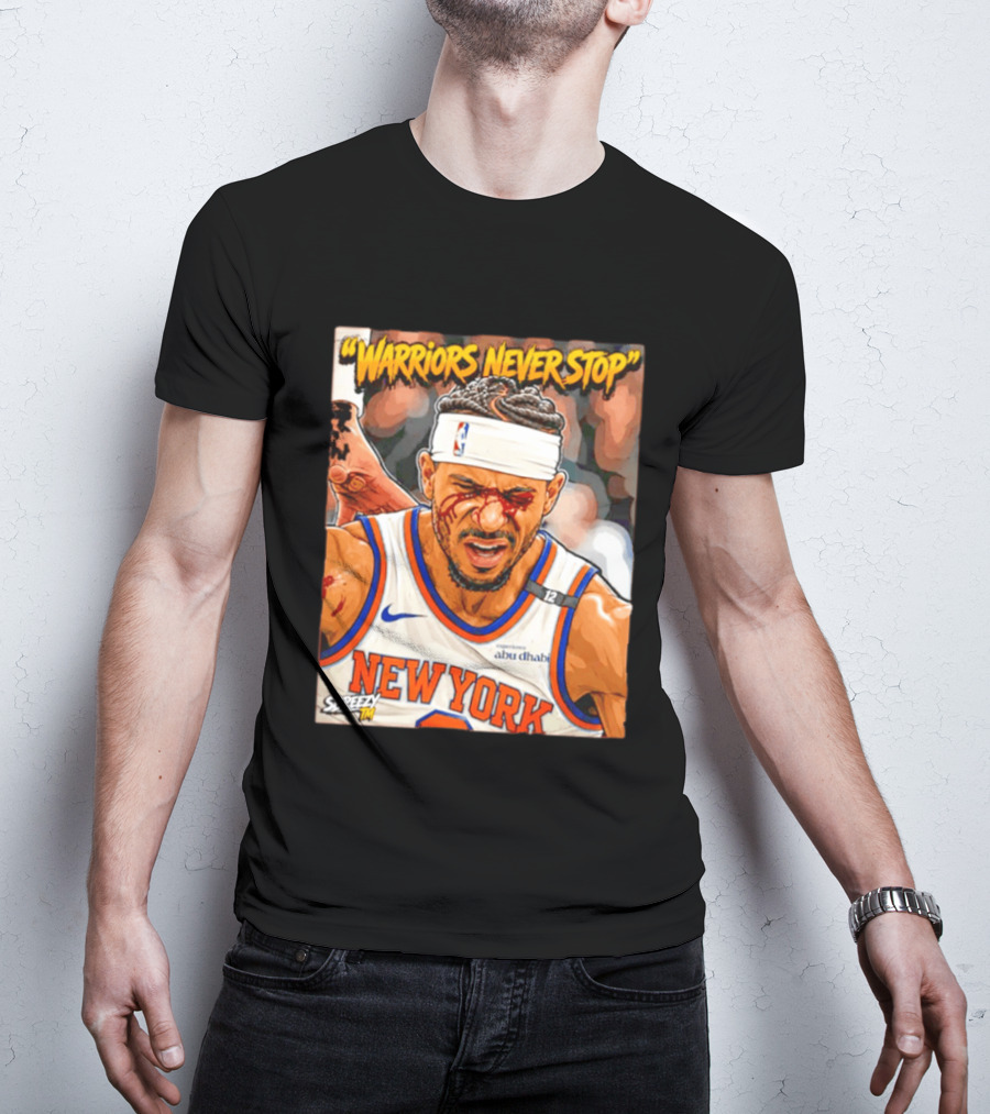 New York Knicks Josh Hart Warriors Never Stop Abu Dhabi Experience T-Shirt