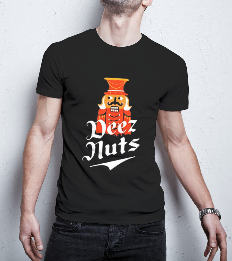 Nutcracker Deez Nuts Christmas Humor Wordplay Novelty T-Shirt
