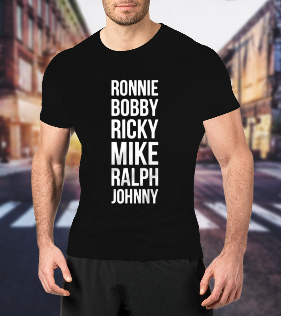 Ronnie Bobby Ricky Mike Ralph And Johnny New Edition Members Retro 80s HIP HOP Streetwear T-Shirt