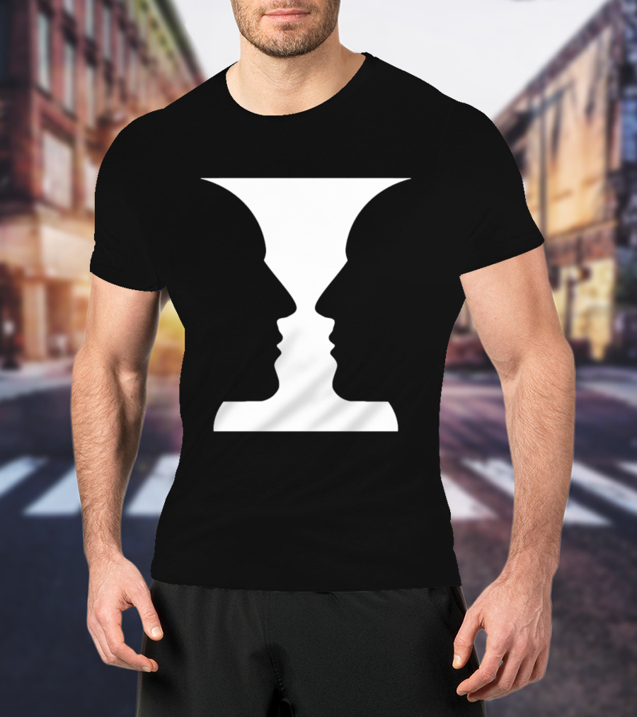 Rubin Vase Optical Illusion Cognitive Psychology Face Perception T-Shirt