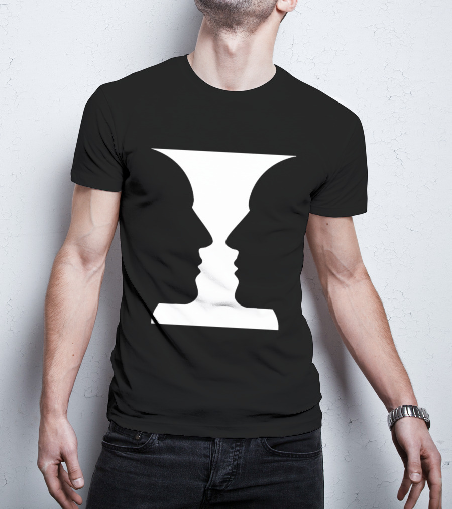Rubin Vase Optical Illusion Cognitive Psychology Face Perception T-Shirt