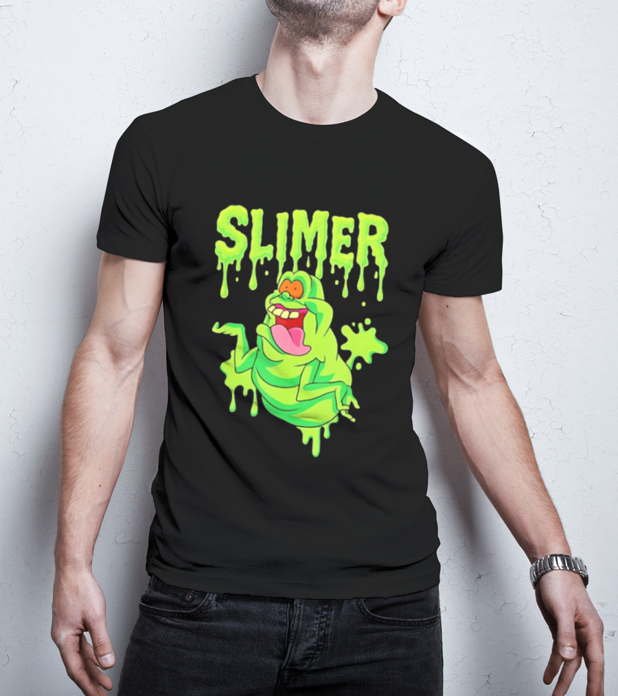 Ghostbusters Slimer Green Ectoplasm Dripping Slime T-Shirt