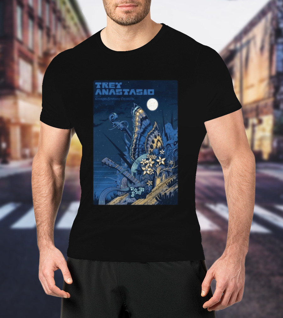 Trey Anastasio Colorado Symphony Orchestra Red Rocks Amphitheatre Moonlit Performance June 7 2026 T-Shirt