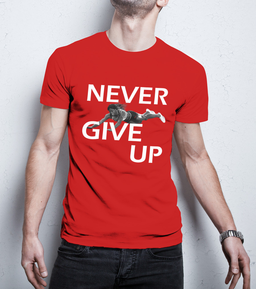 NEVER GIVE UP Shaunae Miller Jump Drive Determination T-Shirt