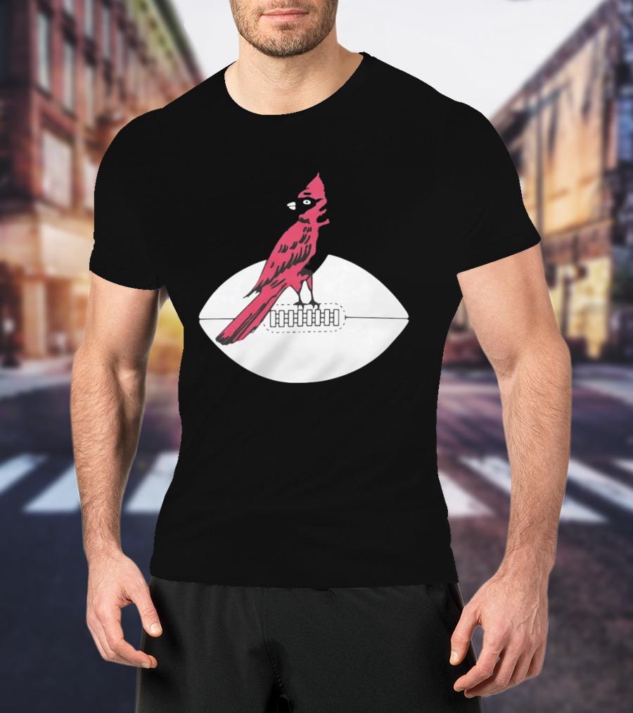 Arizona Cardinals Bird On Football T-Shirt