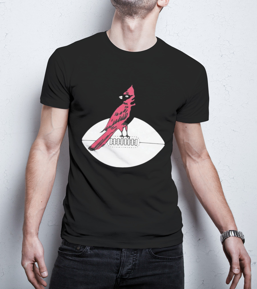 Arizona Cardinals Bird On Football T-Shirt