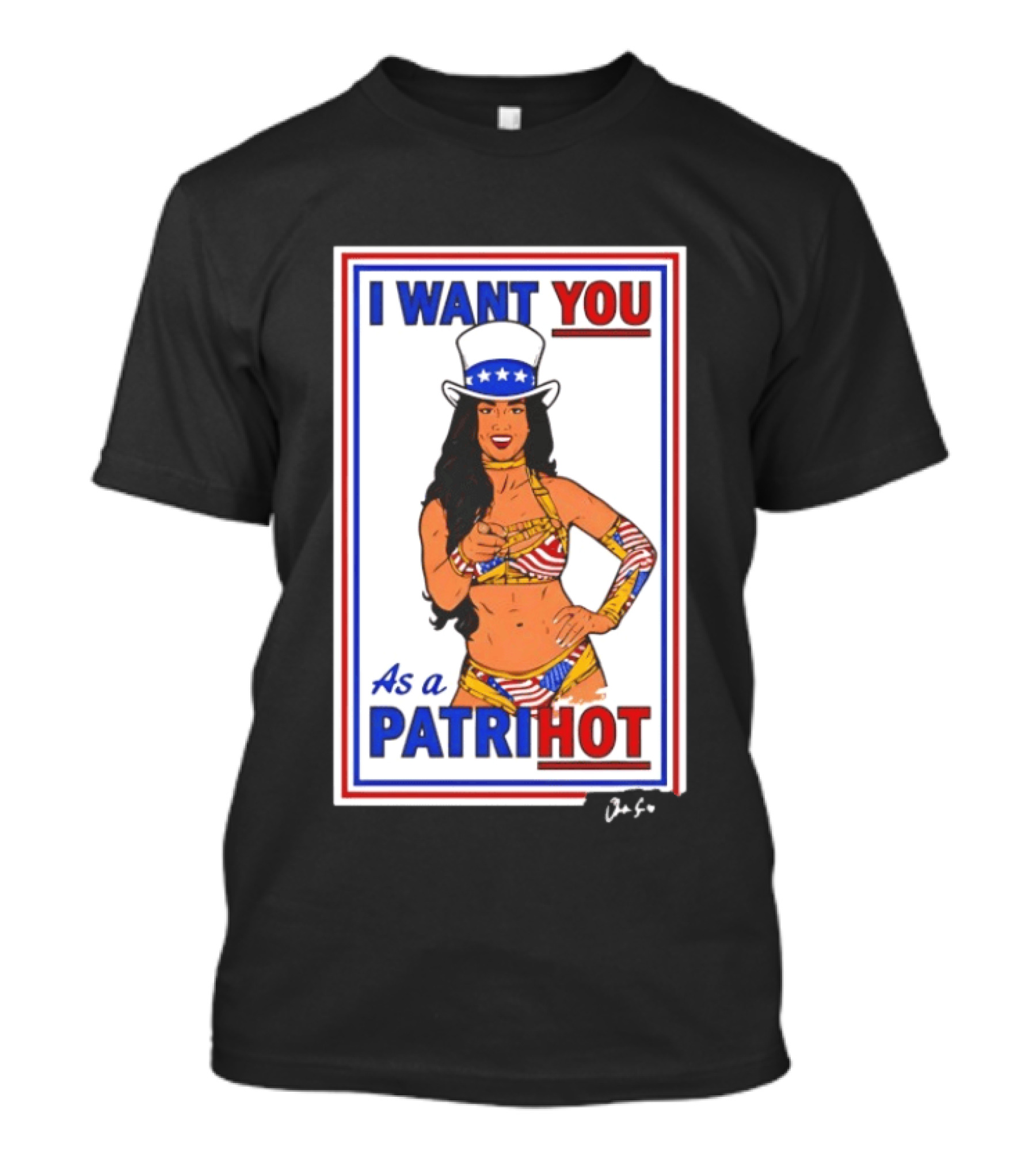 Chelsea Green Seattle Seahawks I Want You As A Patrihot Star Spangled Bikini T-Shirt