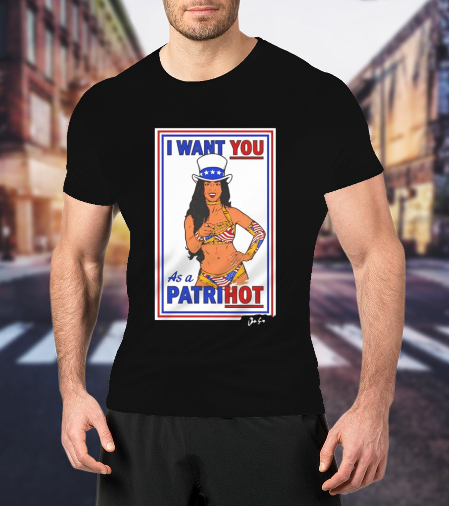 Chelsea Green Seattle Seahawks I Want You As A Patrihot Star Spangled Bikini T-Shirt