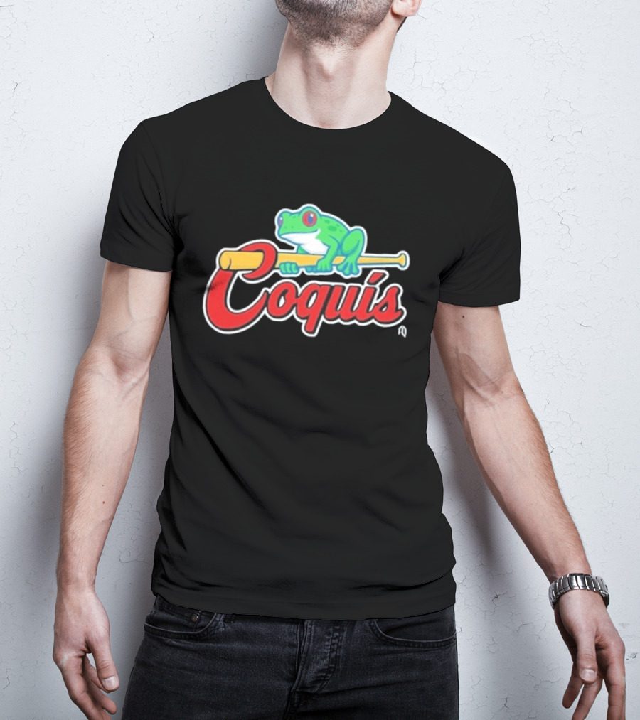 Coquís Green Tree Frog Baseball Bat T-Shirt