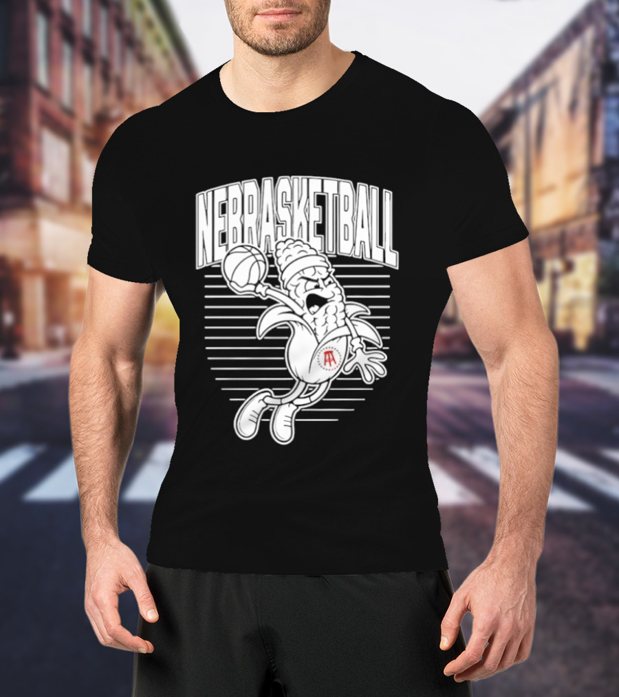 Nebraska Cornhuskers Basketball Slam Drunk Corn T-Shirt