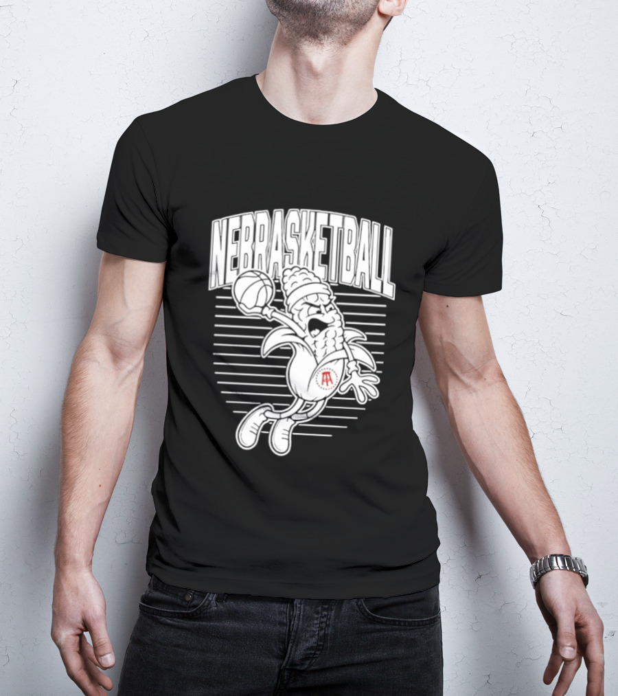 Nebraska Cornhuskers Basketball Slam Drunk Corn T-Shirt