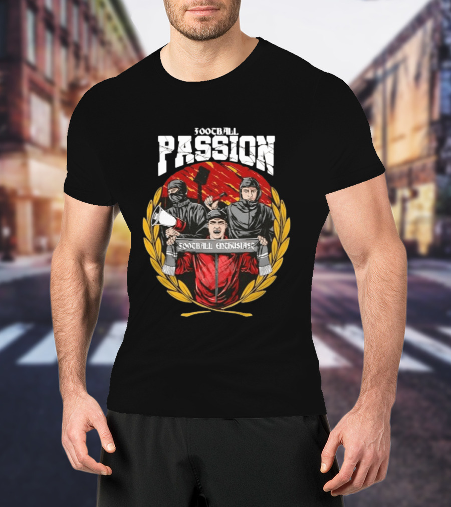 Football Passion Enthusiast Ultras Megaphone Flare Stadium T-Shirt