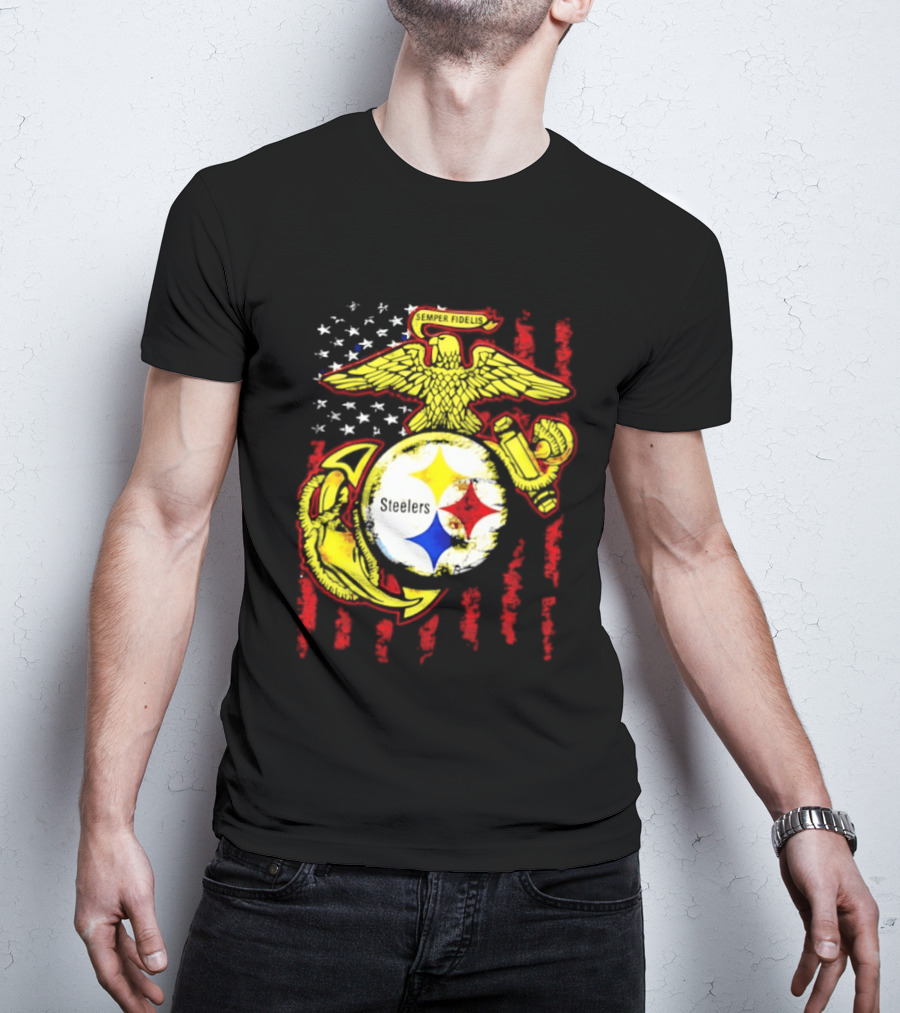 Pittsburgh Steelers United States Marine Corps Symbolic T-Shirt