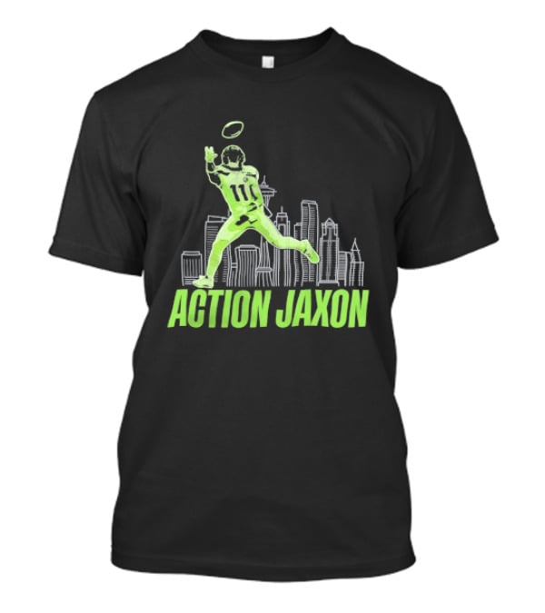 Seattle Football Jaxon Smith Njigba Action Jaxon Skyline T-Shirt