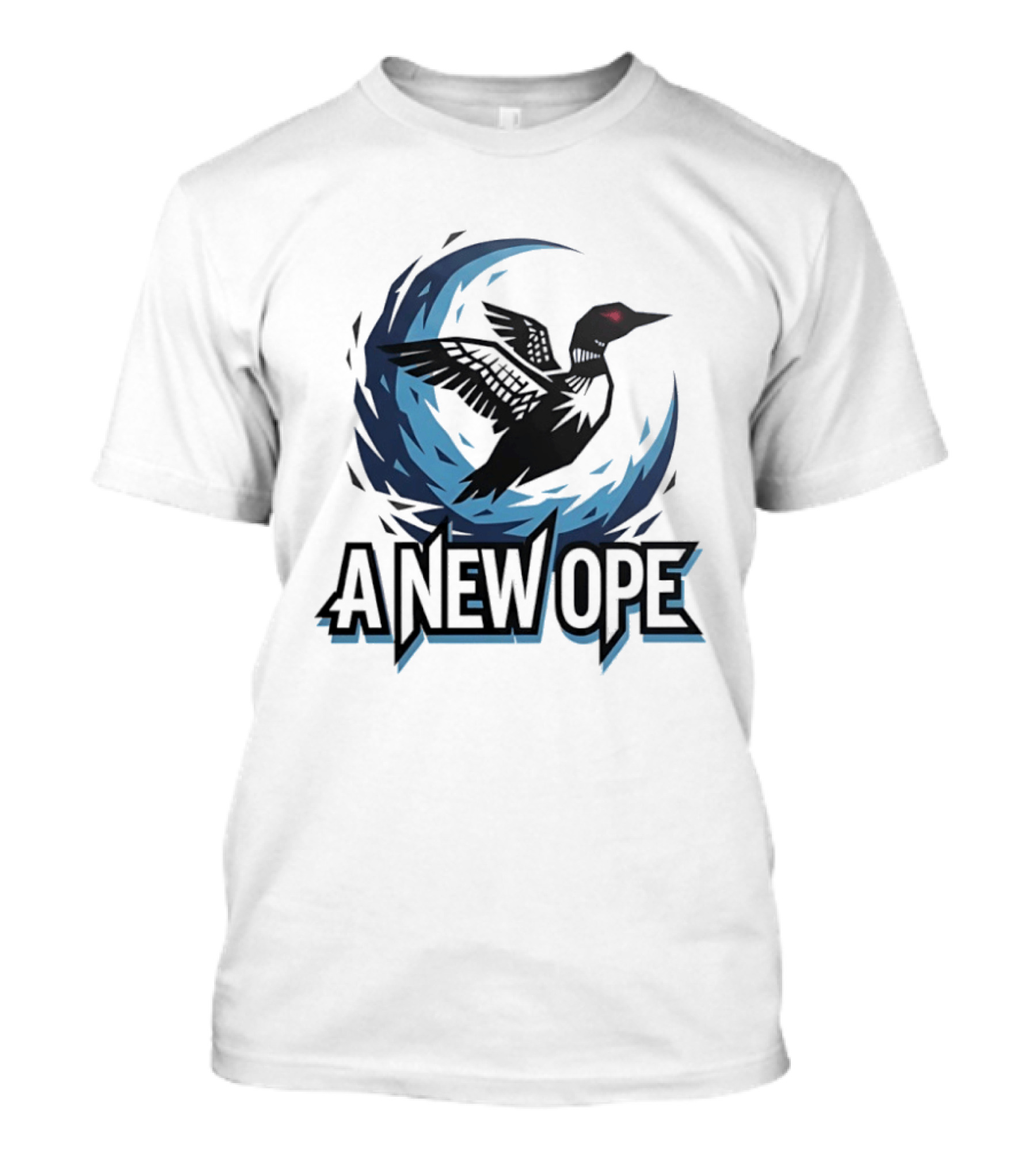 Loons Minnesota A New OPE Starbird Blue Circle Crest T-Shirt