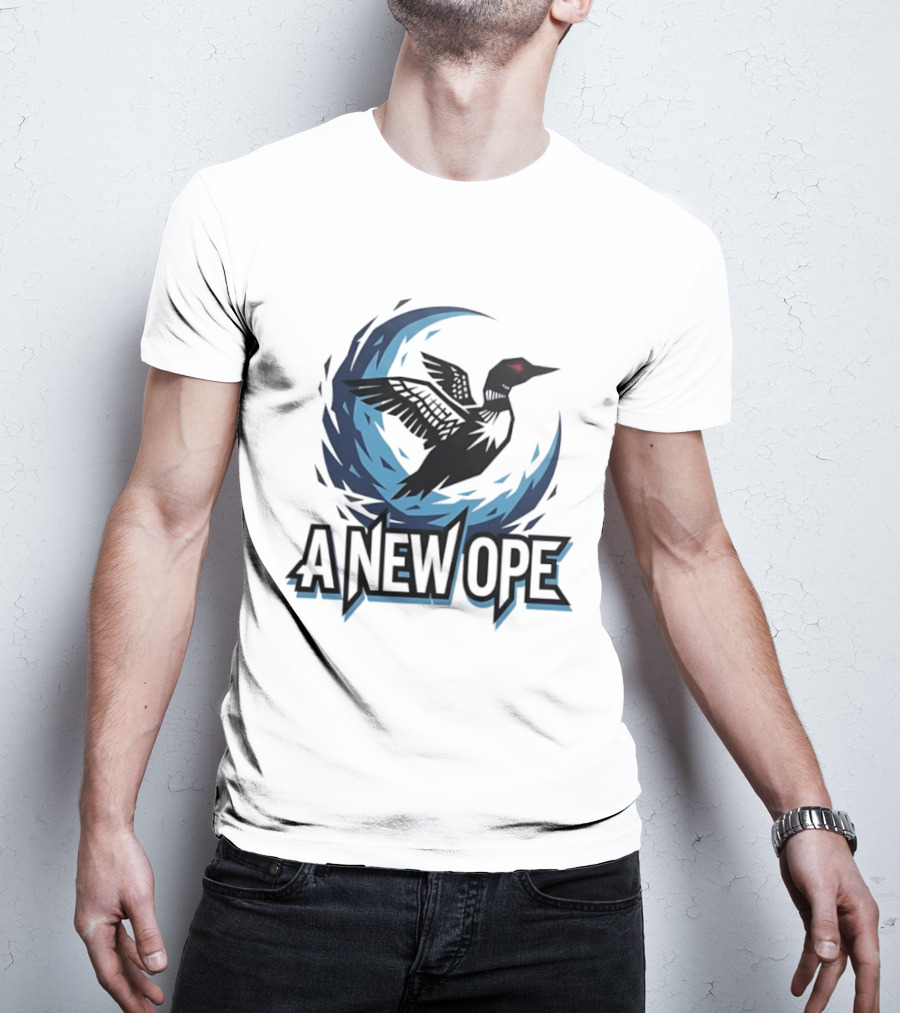 Loons Minnesota A New OPE Starbird Blue Circle Crest T-Shirt