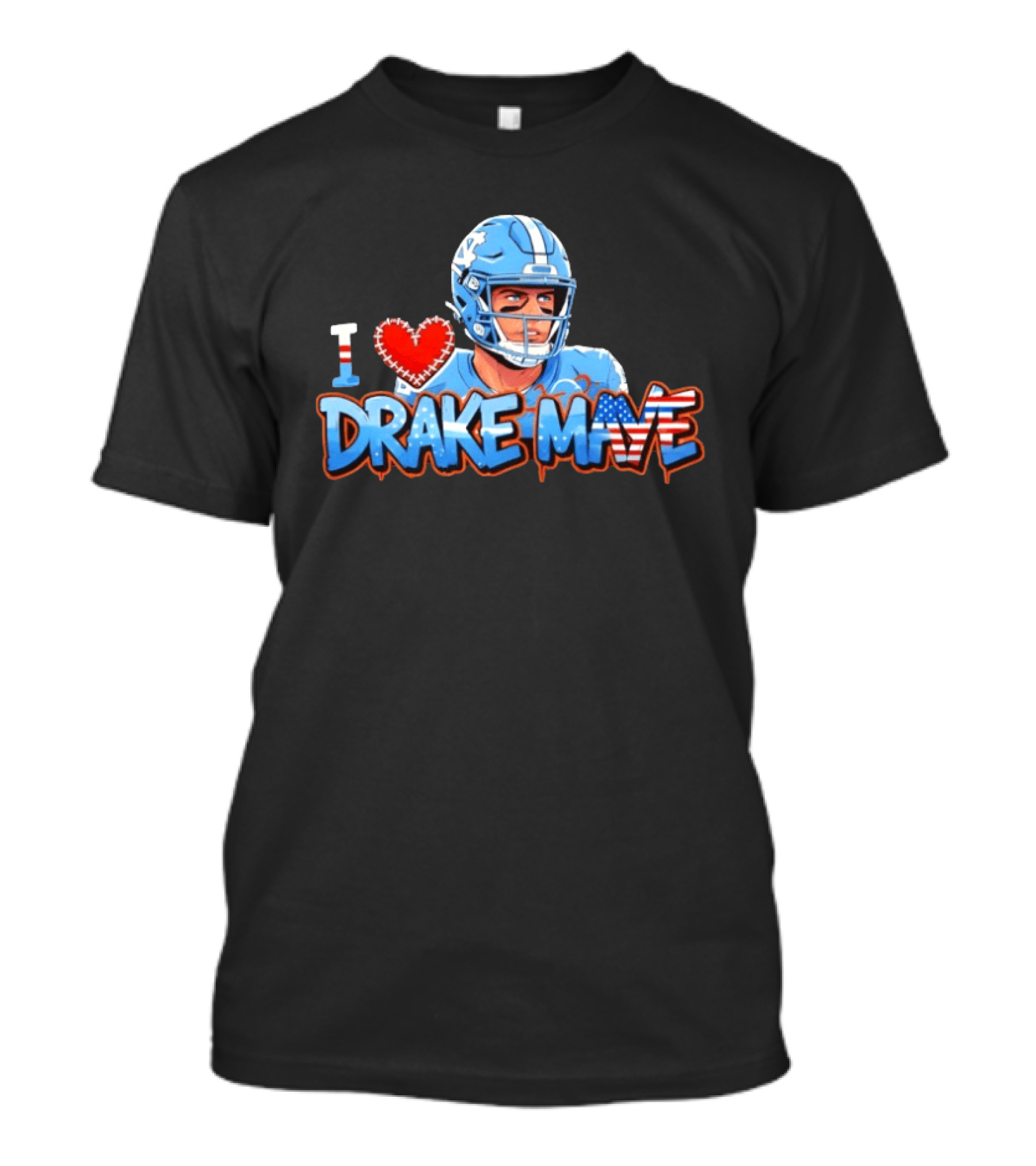 North Carolina Tar Heels Football I Love Drake Maye 2026 T-Shirt