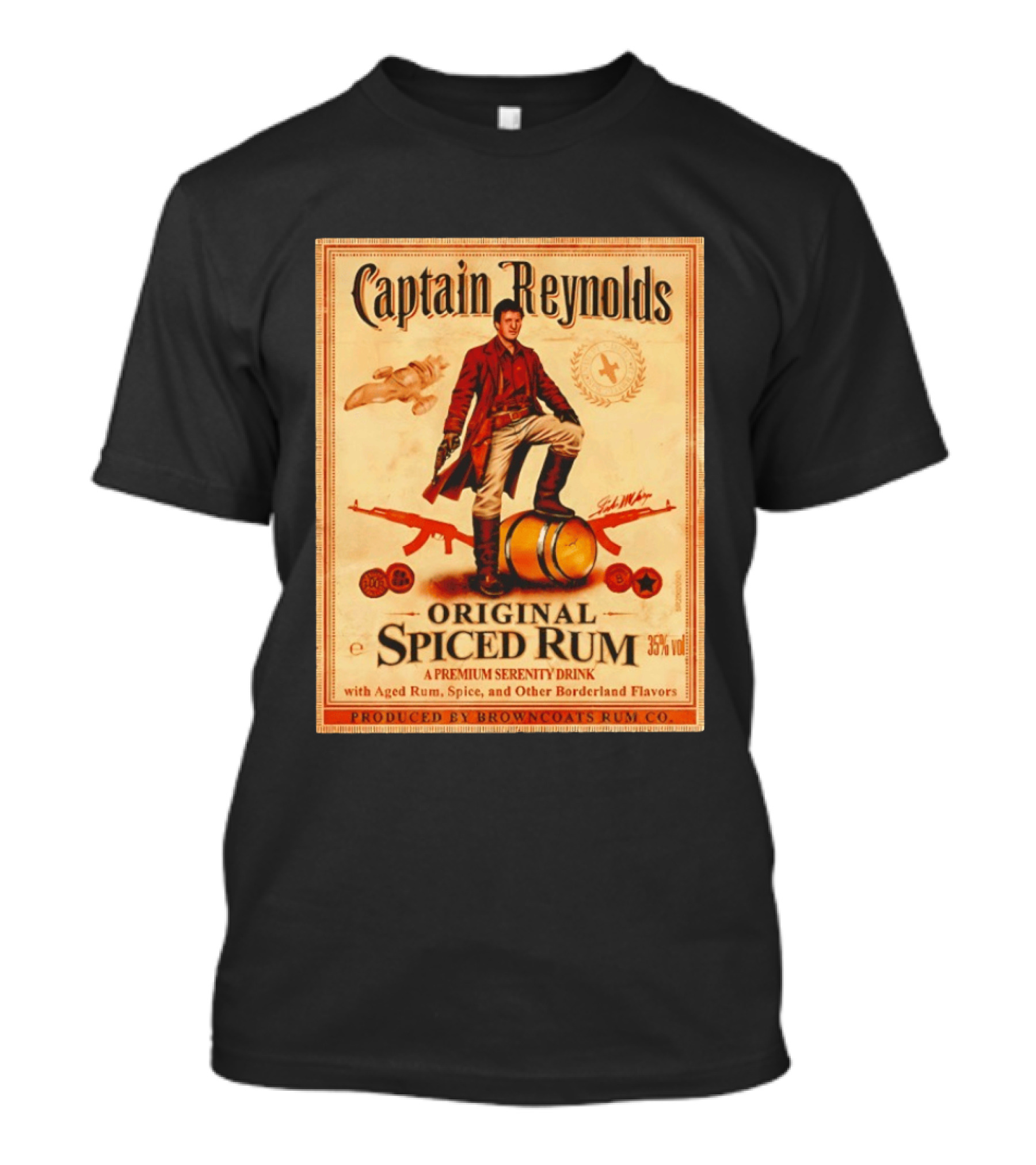 Captain Reynolds Original Spiced Rum Serenity Drink With Aged Rum Spice And Borderland Flavors T-Shirt