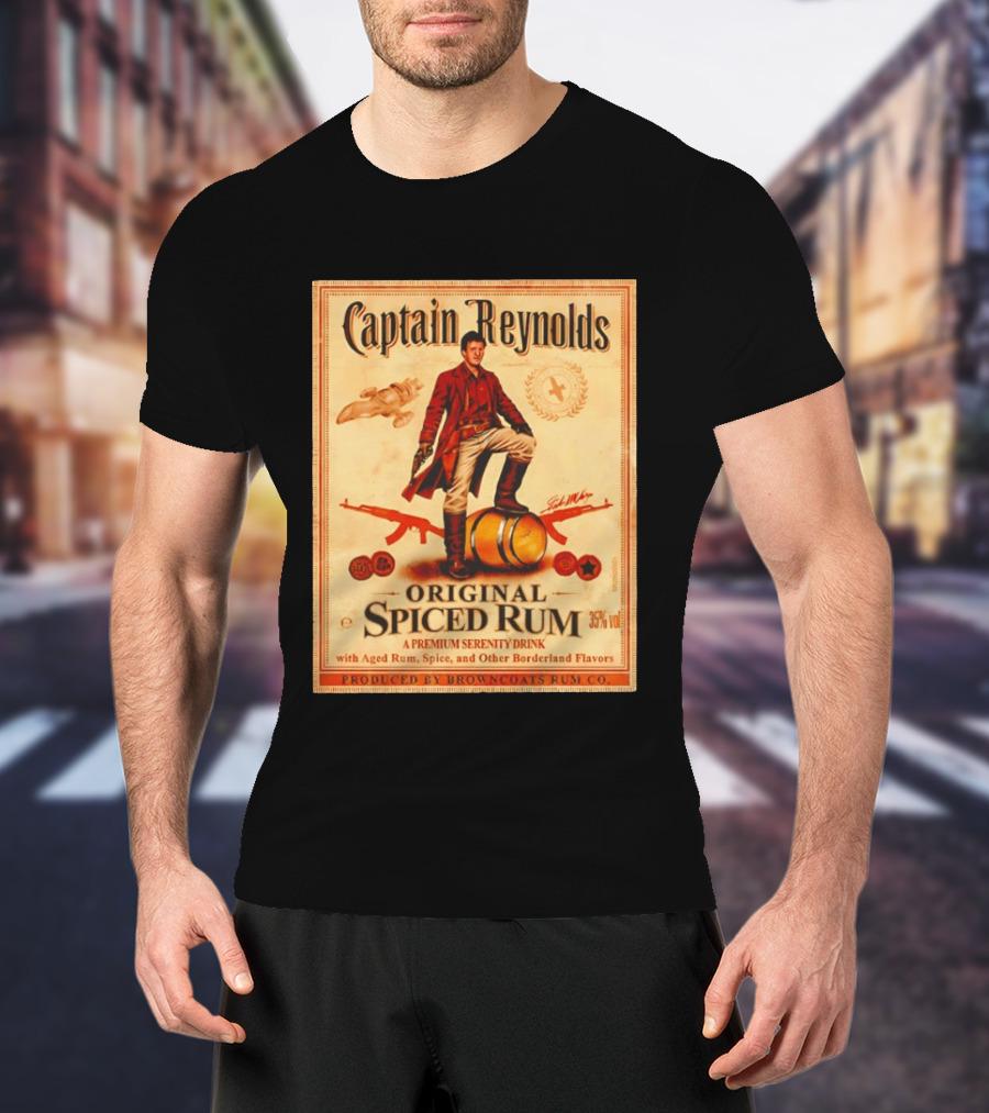 Captain Reynolds Original Spiced Rum Serenity Drink With Aged Rum Spice And Borderland Flavors T-Shirt