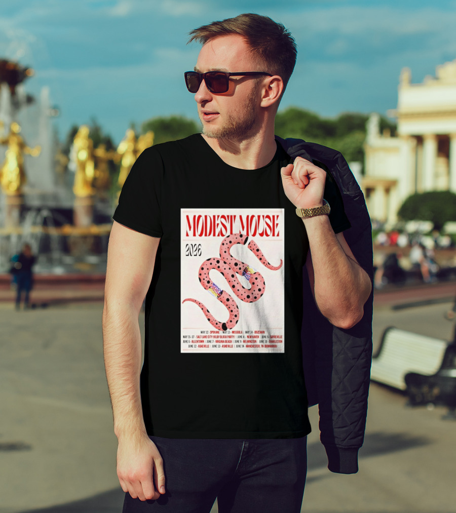 Modest Mouse Tour 2026 Spokane Missoula Bozeman Asheville Salt Lake City Sayreville Virginia Beach Wilmington Manchester T-Shirt