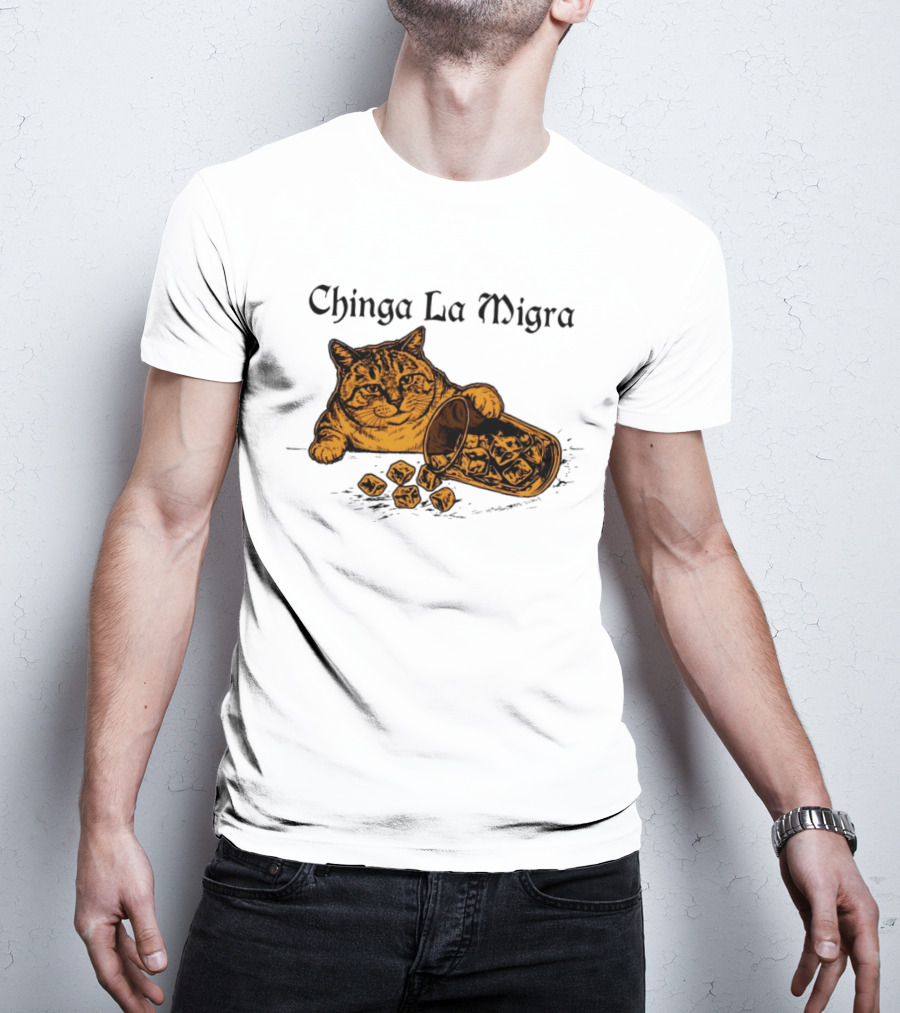 Chinga La Migra Cat Anti ICE Protest Political T-Shirt