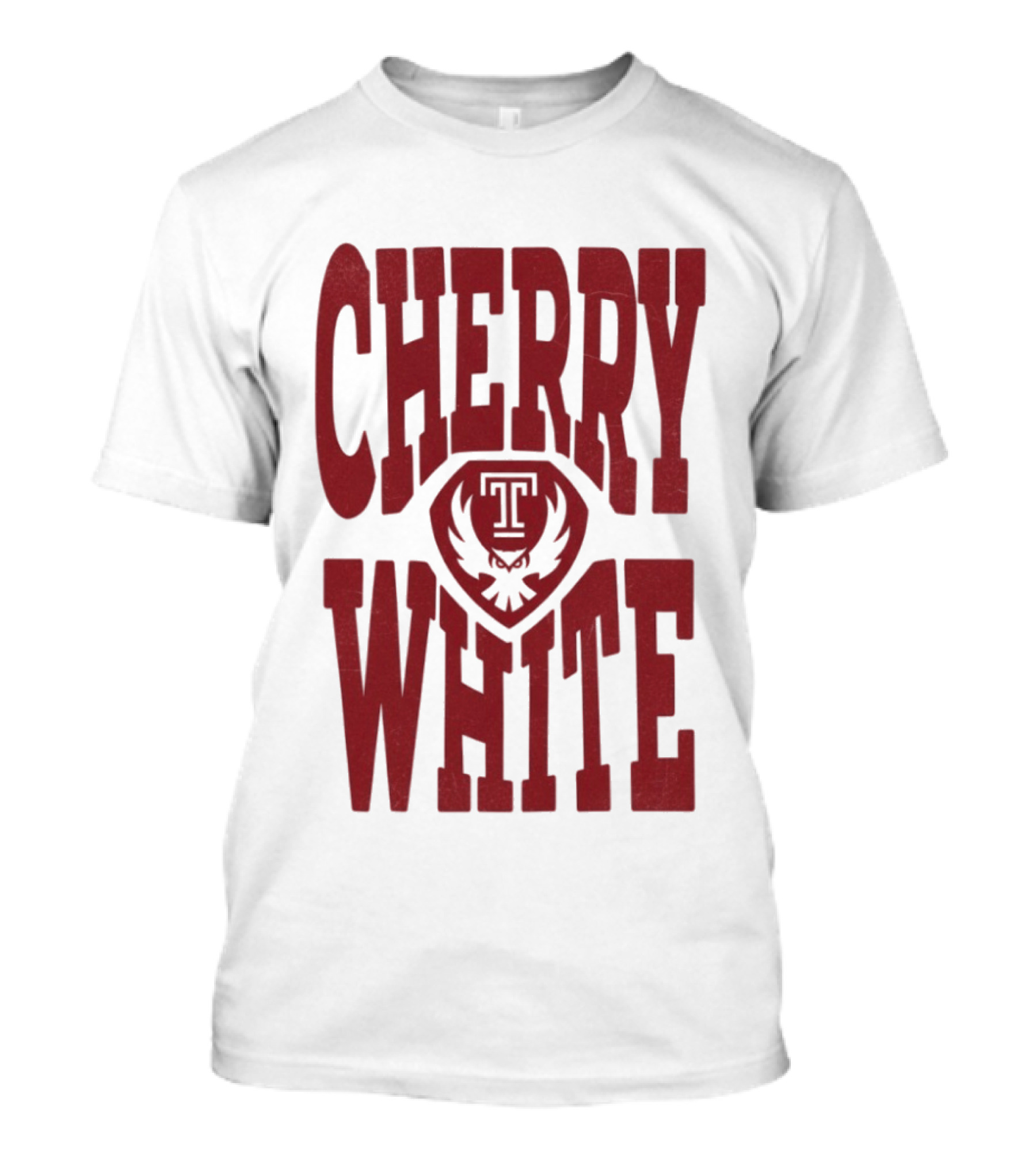 Temple Owls Cherry White T T-Shirt
