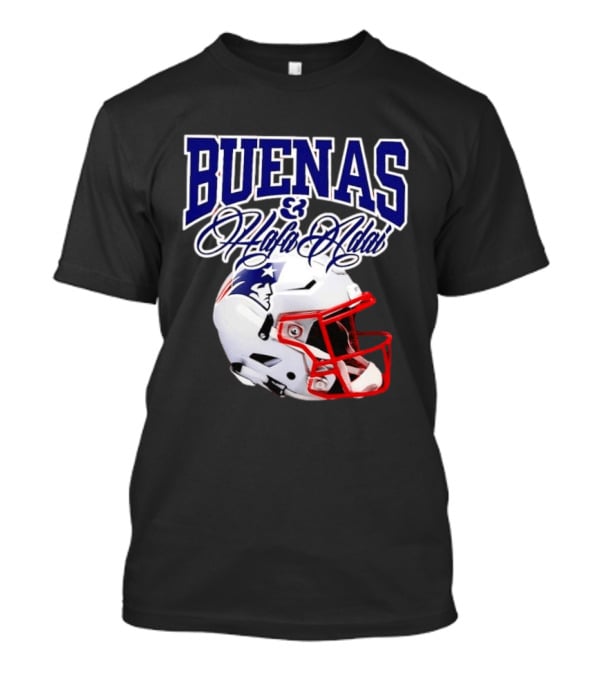 Buenas Hafa Adai New England Patriots Football Helmet T-Shirt