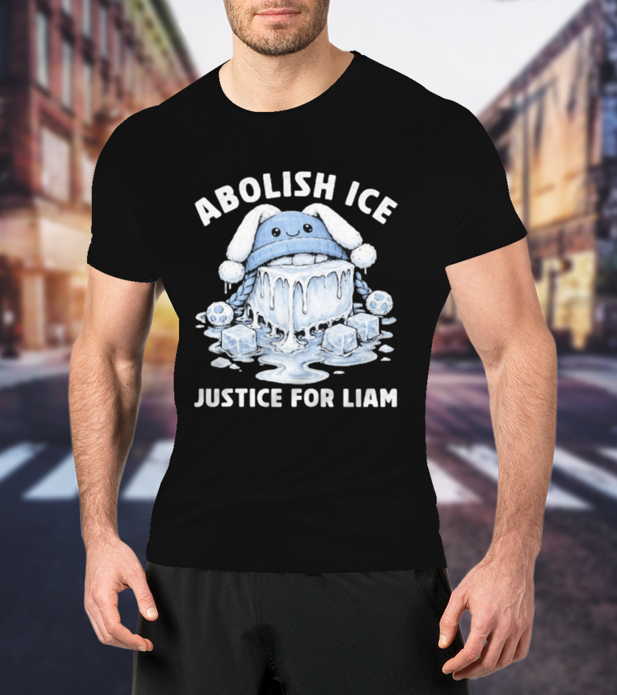 Abolish ICE Justice For Liam Melted Ice With Cute Cartoon Face T-Shirt